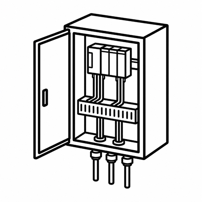 PLC electrical control enclosure Wiring & Cable Management