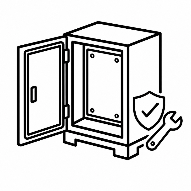 PLC electrical control enclosure Protection & Service Access