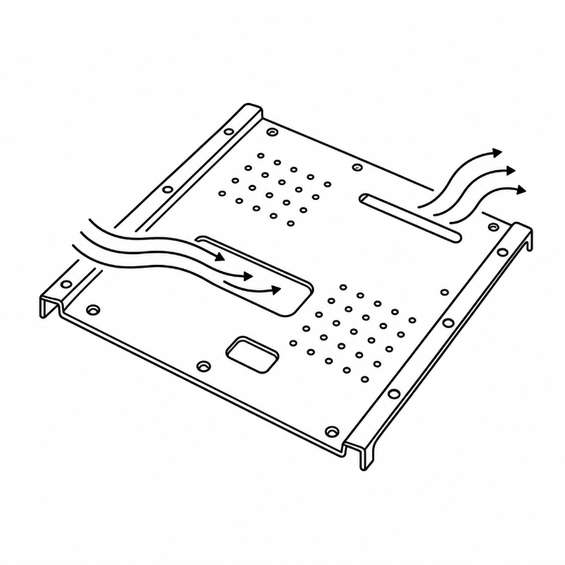Precision Sheet Metal Cover Cut-outs & Ventilation