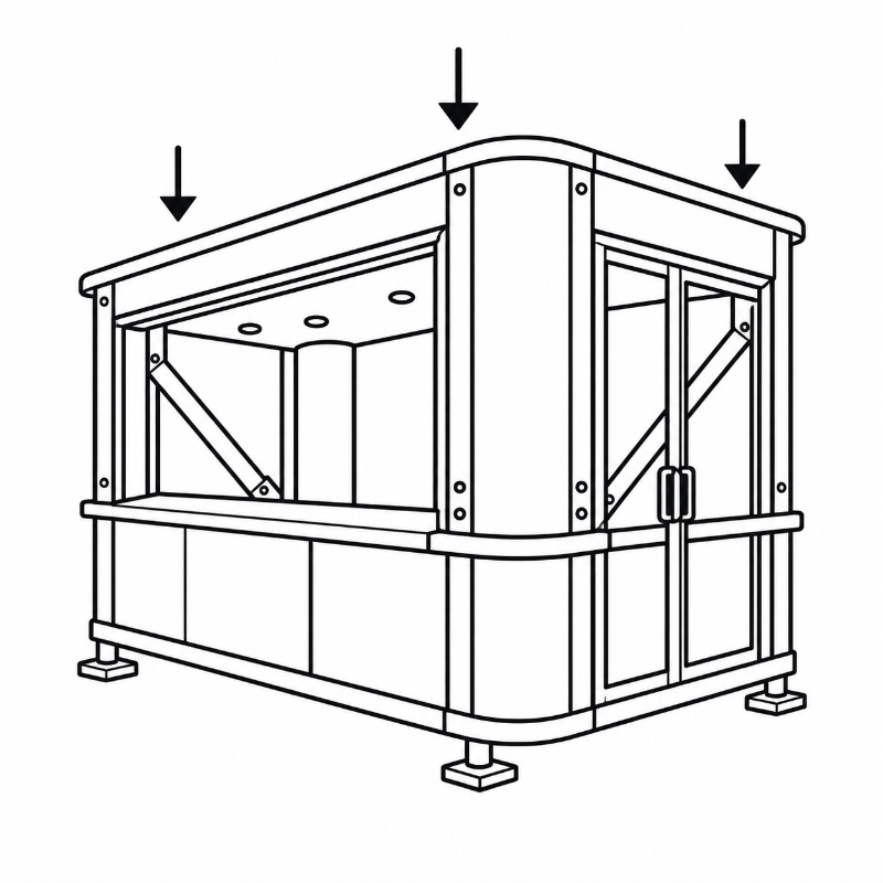 Custom Outdoor Service Booth Enclosure Structural Stability