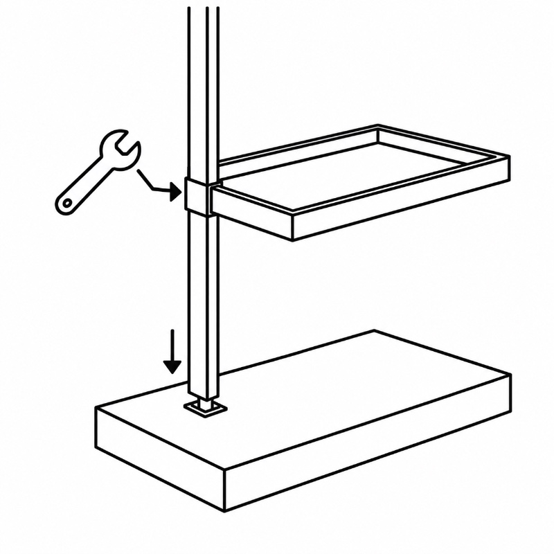 Metal Clothing Display Rack Assembly & Installation
