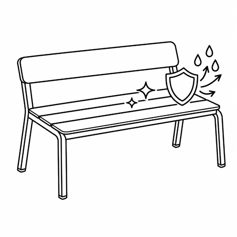 Steel Garden Bench Outdoor Surface Quality
